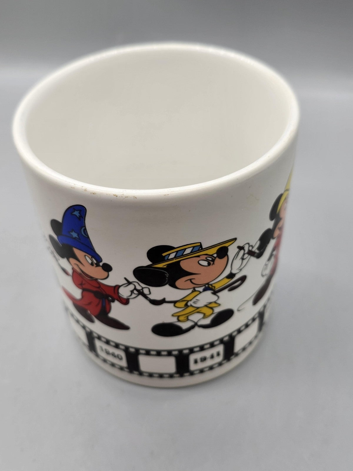 Disney Applause Mickey Thru The Years Mug White Ceramic Coffee Cup China