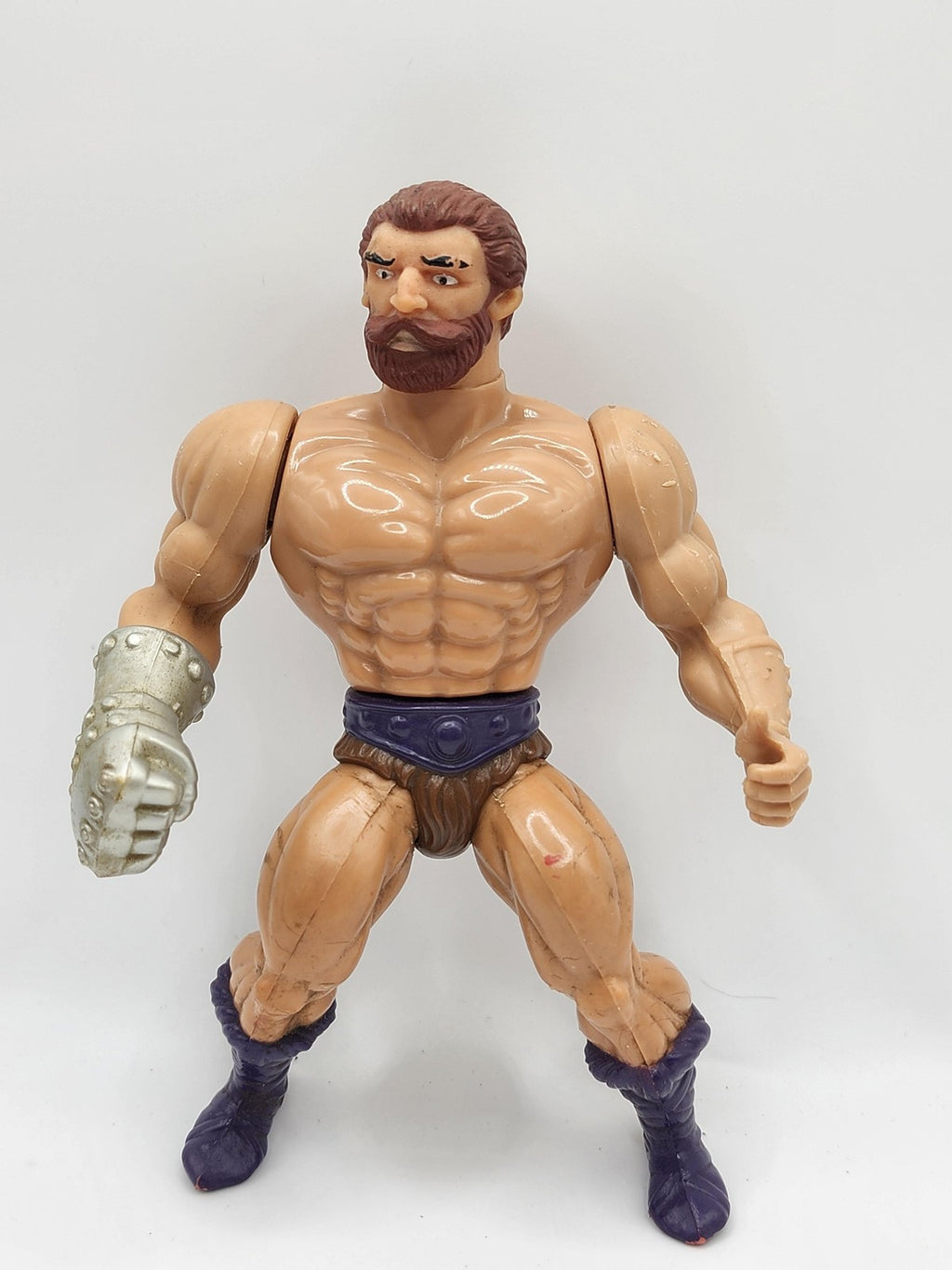 Vintage Masters Of Universe Fisto 6in Action Figure Mattel Loose Purple Boots
