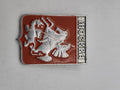 Vintage Moscow Crest Lapel Pin Saint George Red Silver Tone Souvenir Russia