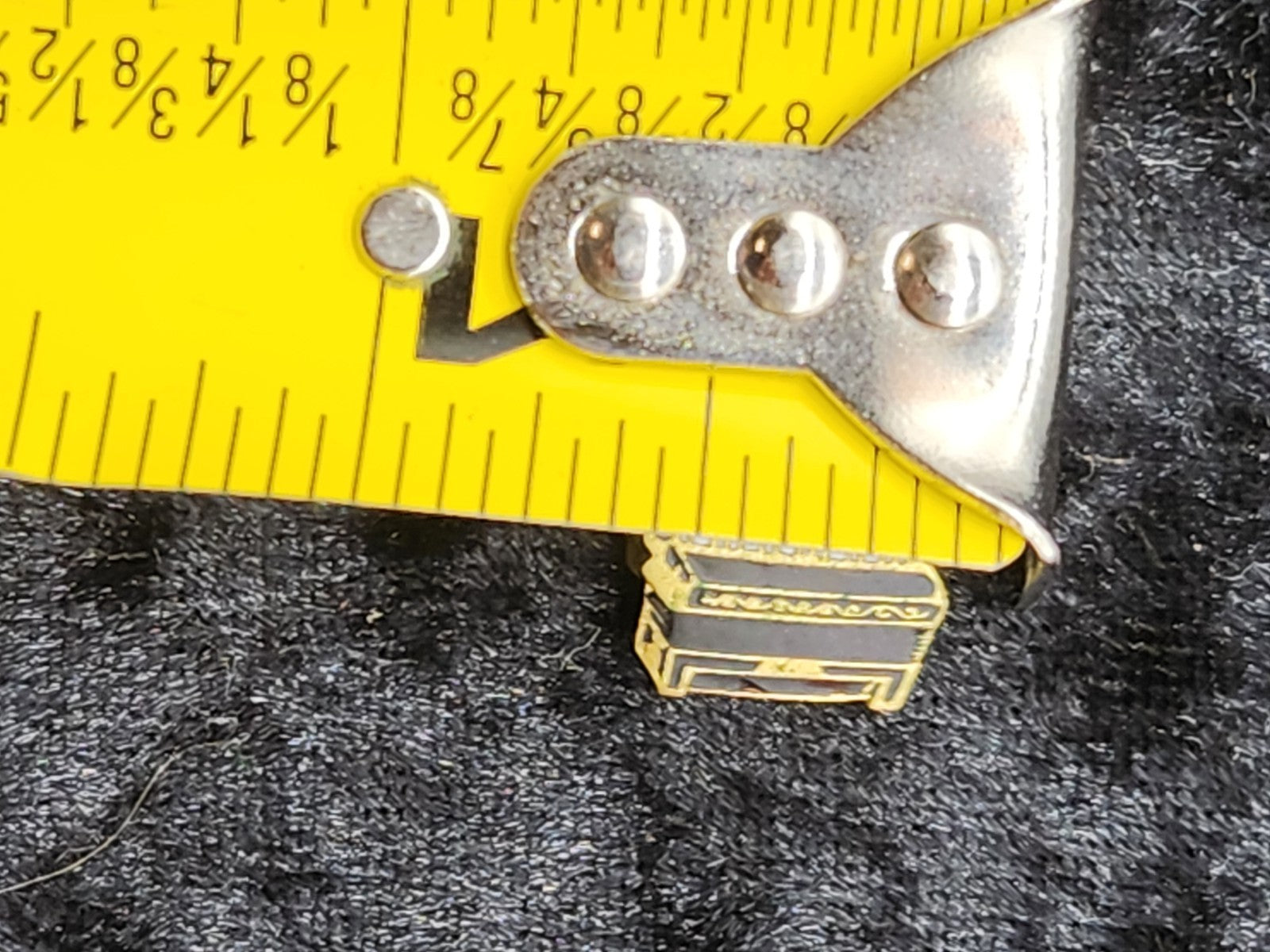 Vintage Piano Enamel Lapel Pin Music Lover Brooch Black Gold Tone