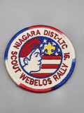 Vintage Niagara Dist-LTC Webelos Rally Patch Round Red White Blue Boy Scouts
