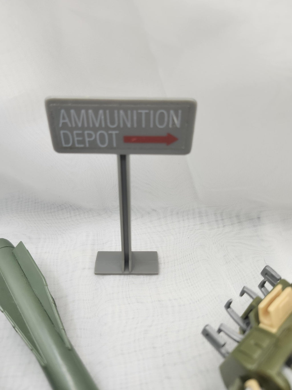 Military Ammo Depot Action Figure Accessories Mixed Lot Missiles Backpack Sign