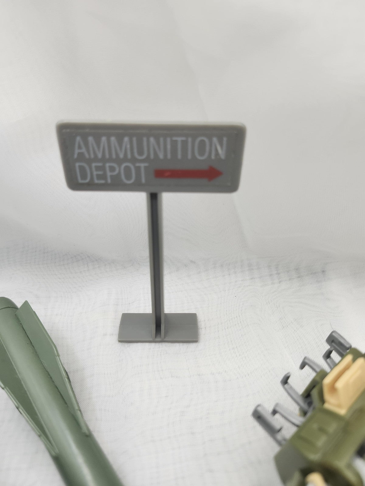 Military Ammo Depot Action Figure Accessories Mixed Lot Missiles Backpack Sign