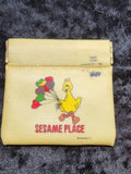 Vintage Sesame Place Big Bird Vinyl Coin Purse Wallet 1970s Kids Souvenir