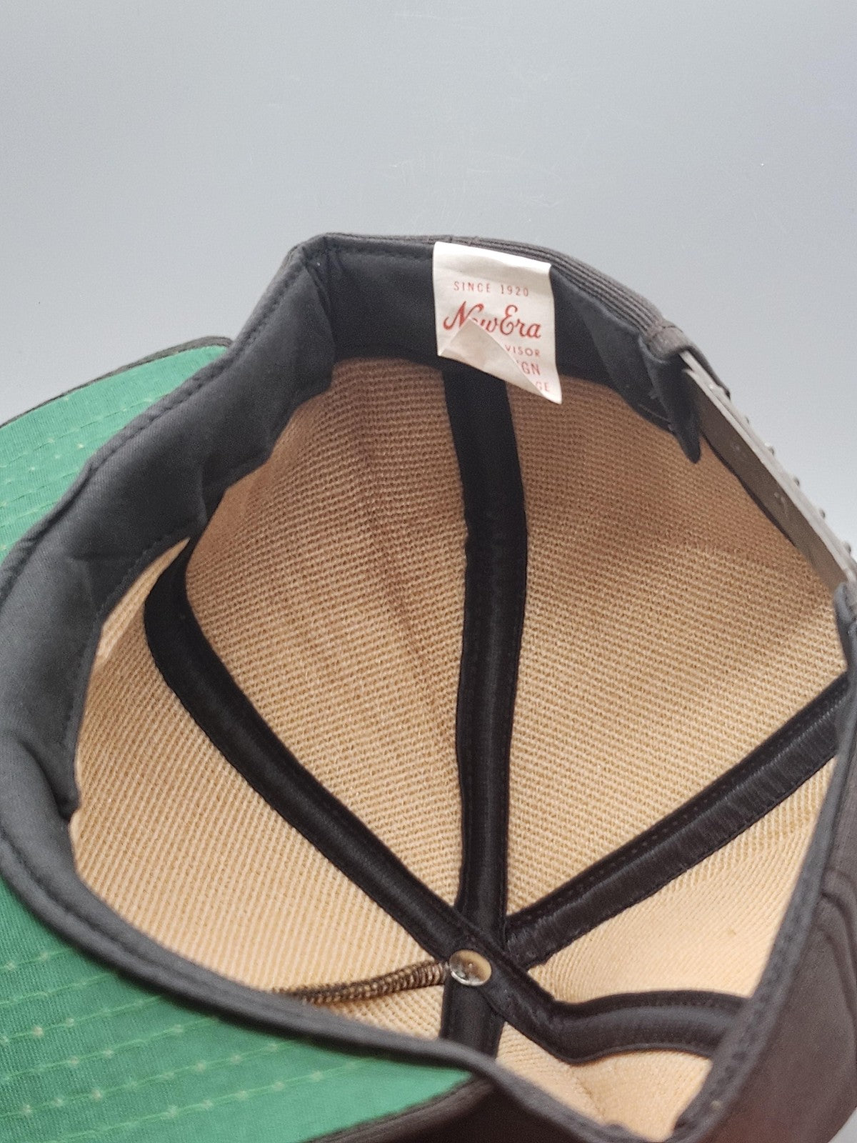 Vintage Door Crafters Vermont Hat Cap Snap Back Mens One Size Brown New Era 80s