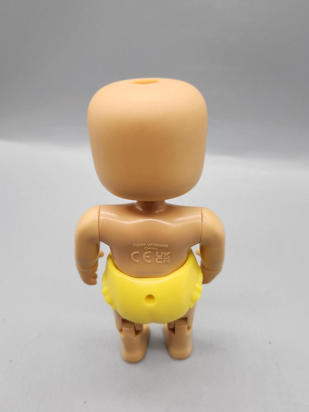 WowWee Baby Action Figure Yellow Diaper Big Head Beige Plastic Toy Loose 2021