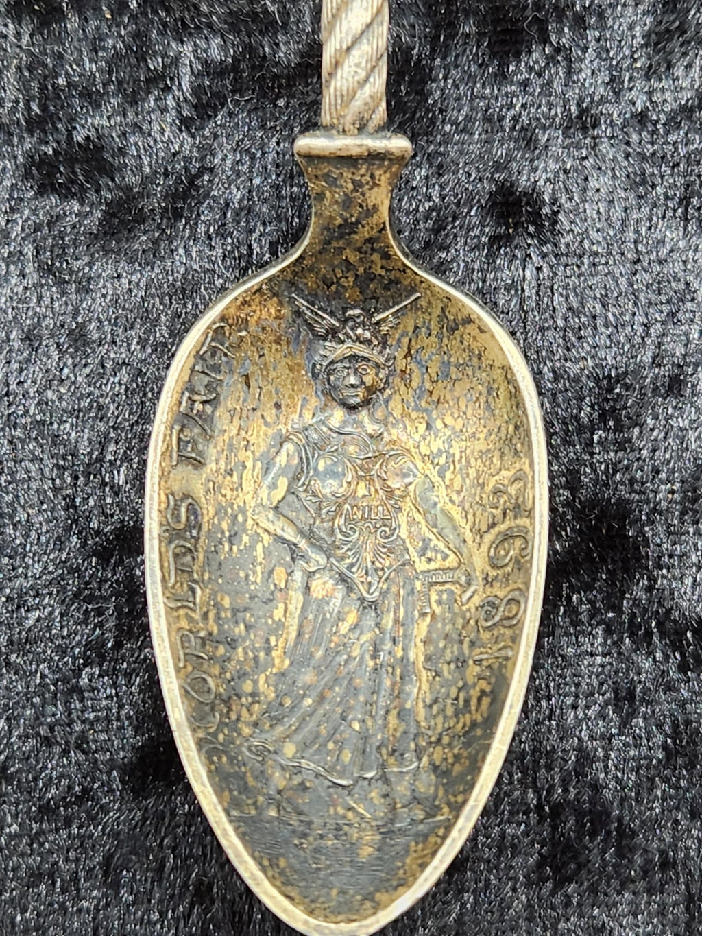 Vintage Rogers 1893 World's Fair Chicago IL Souvenir Spoon Small Silver Tone