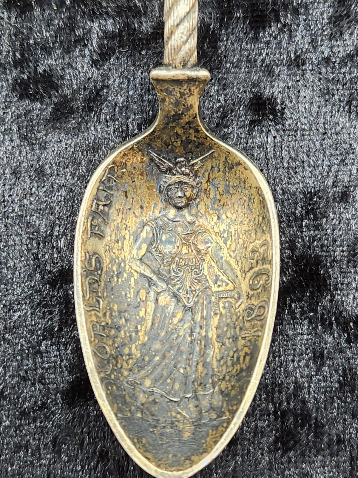 Vintage Rogers 1893 World's Fair Chicago IL Souvenir Spoon Small Silver Tone