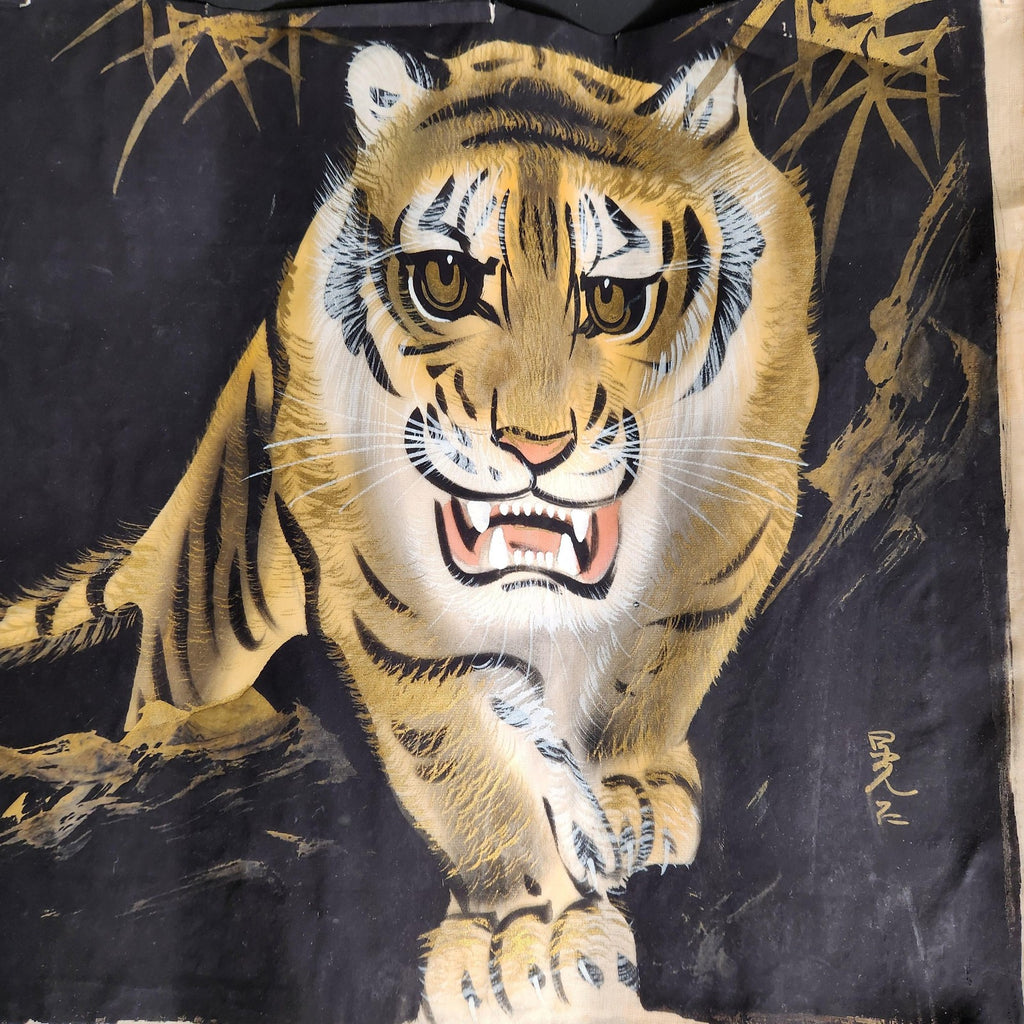 Tiger Bamboo Original Painting On Paper Unframed Wildlife Art 13x18 Signed OOAK
