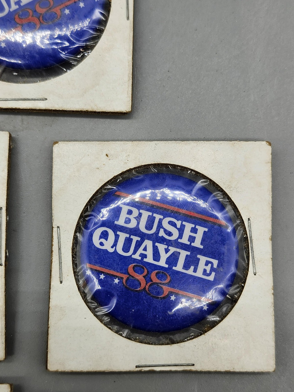 Vintage Bush Quayle Campaign Pinback Buttons Lot 5 1988 1992 Blue White Red