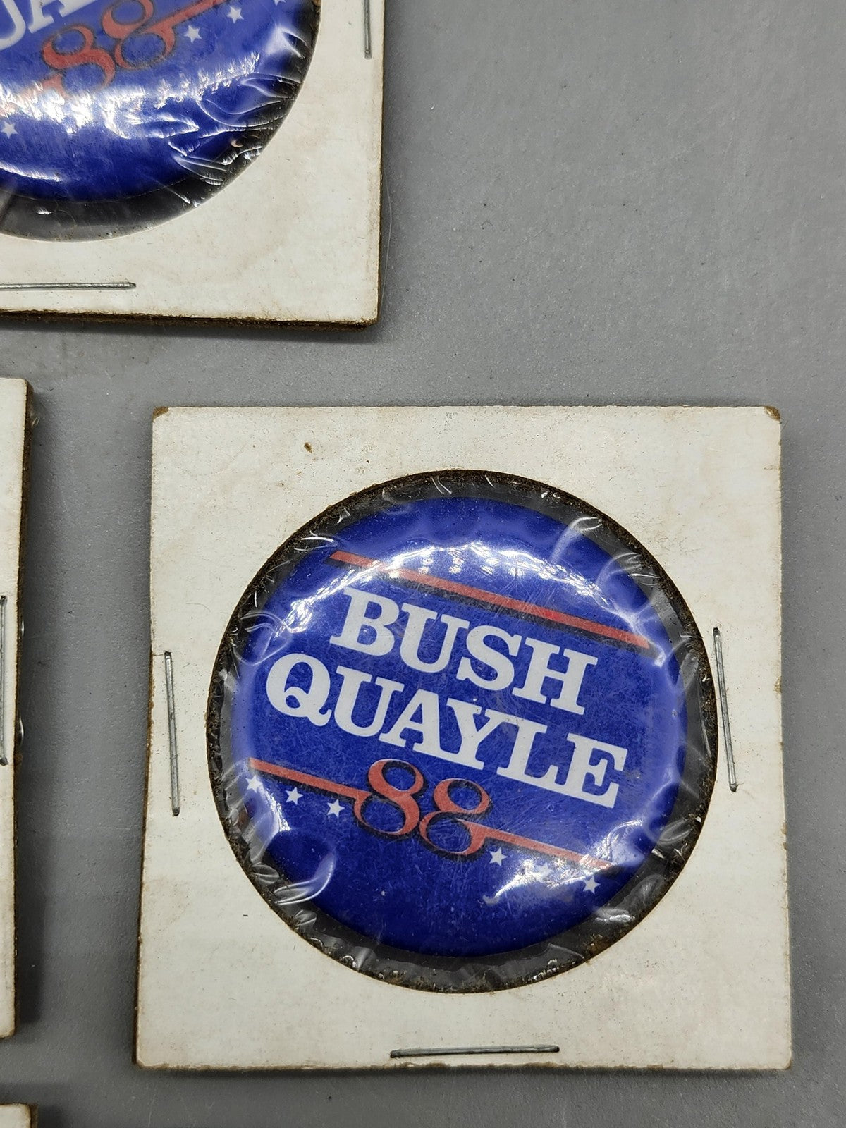 Vintage Bush Quayle Campaign Pinback Buttons Lot 5 1988 1992 Blue White Red