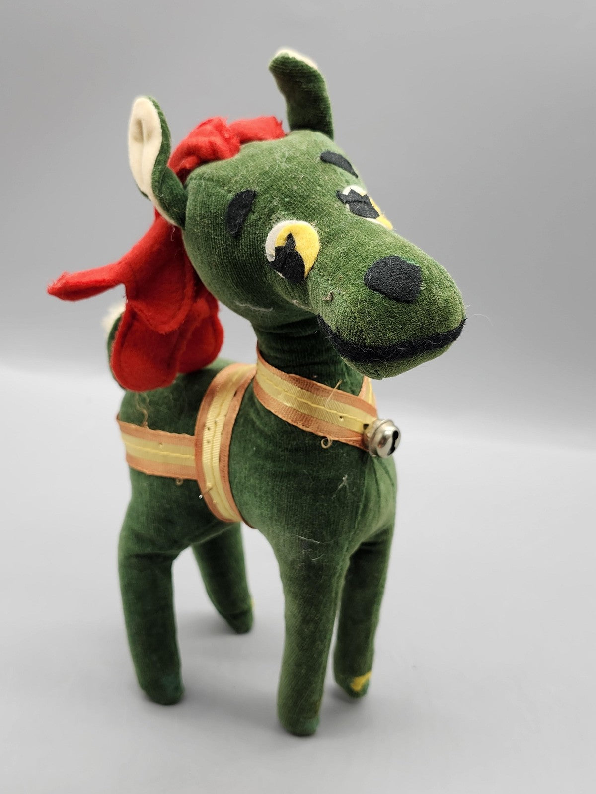 Vintage Dream Pets Green Horse Plush Small Stuffed Animal Japan Bell Velvet