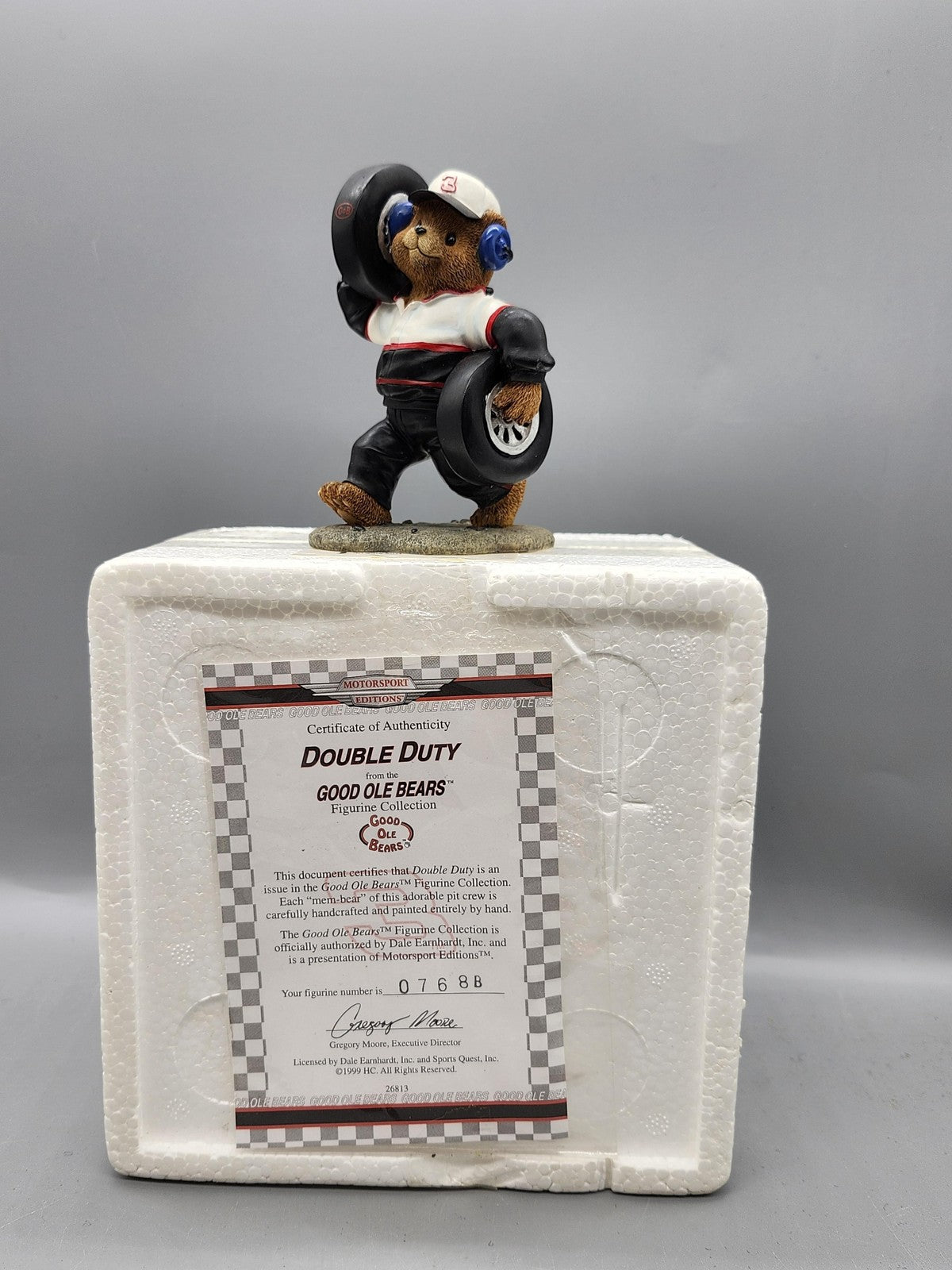 Vintage Motorsport Editions Good Ole Bears Double Duty Resin Figurine Pit Crew