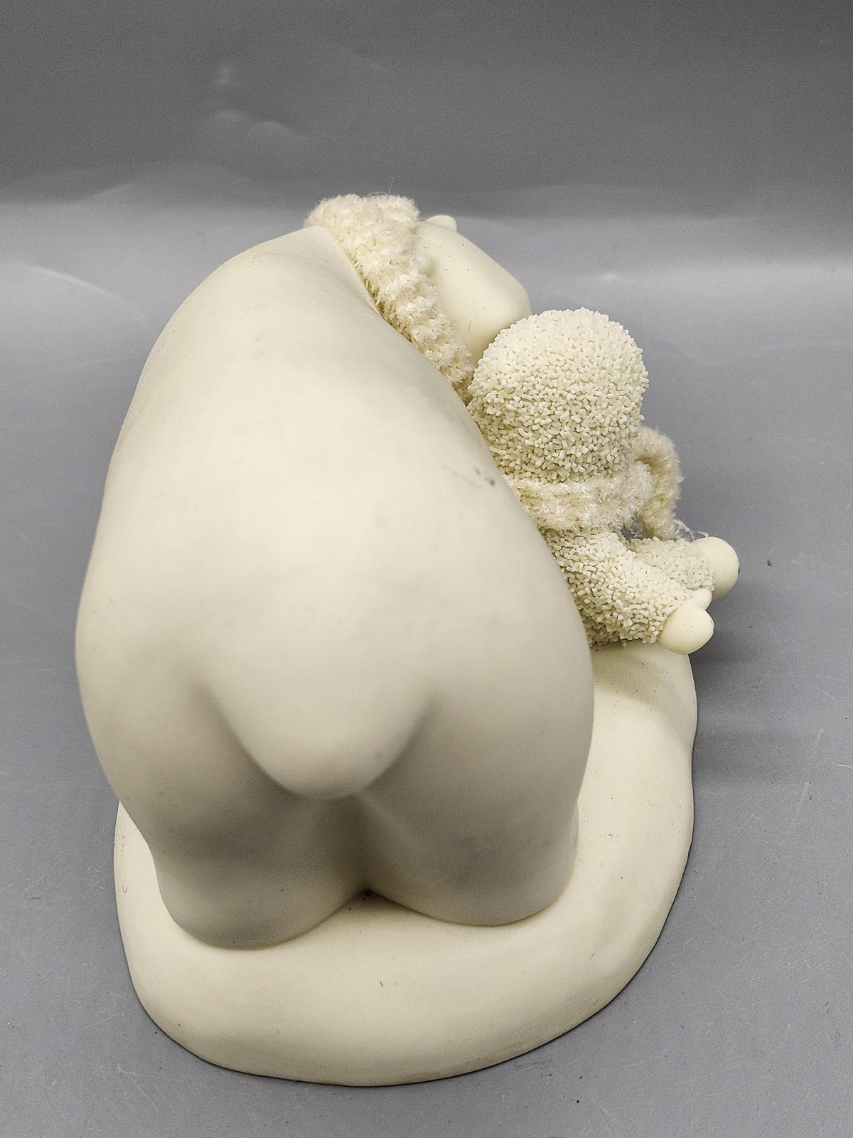 Vintage Department 56 Snowbabies Snuggle Up Polar Bear Figurine White Decor