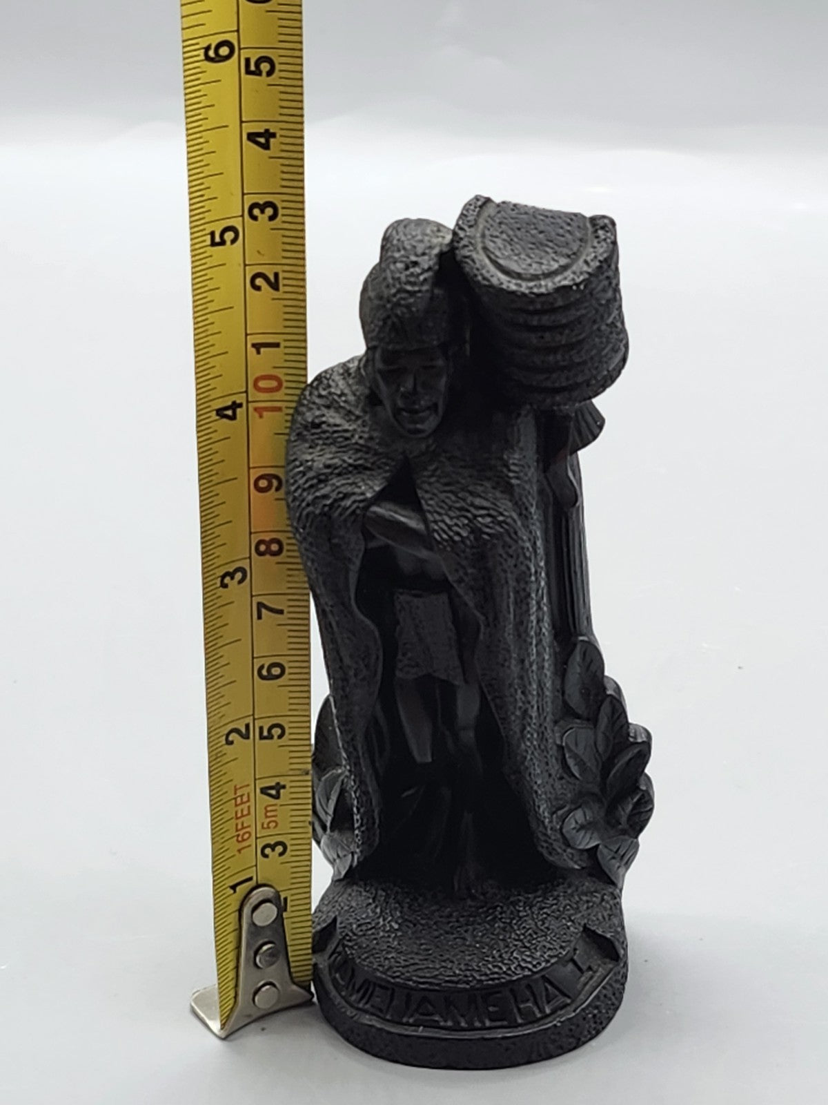 Vintage Coco Joe's Hawaii Kamehameha Tiki Statue Figurine Black Lava Look