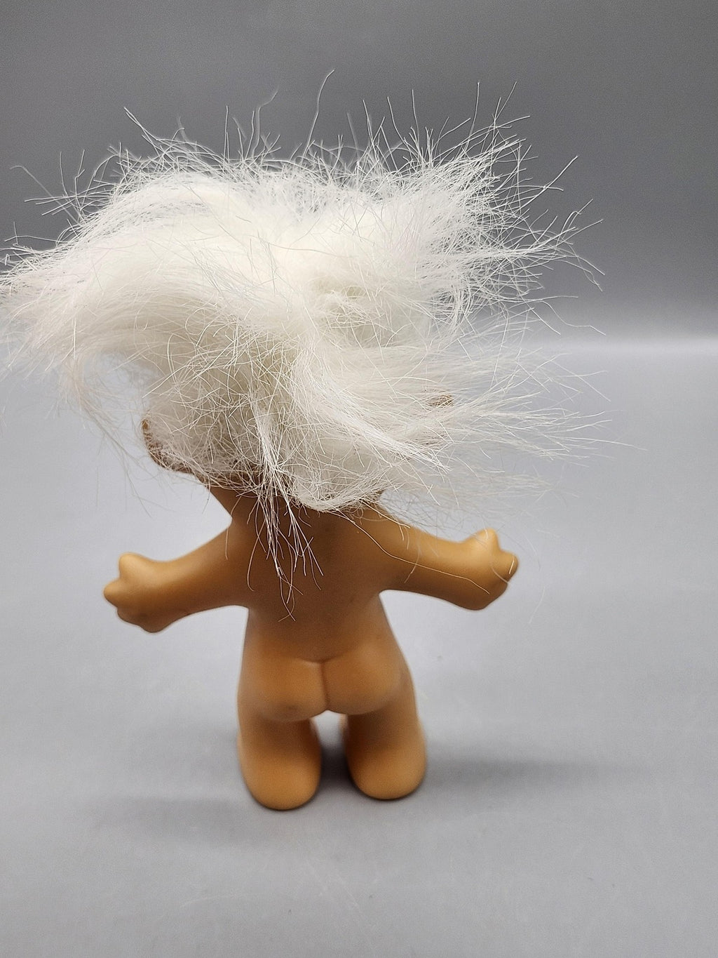 Troll Doll White Hair Blue Eyes Nude Vinyl Fantasy Figure Toy Collectible