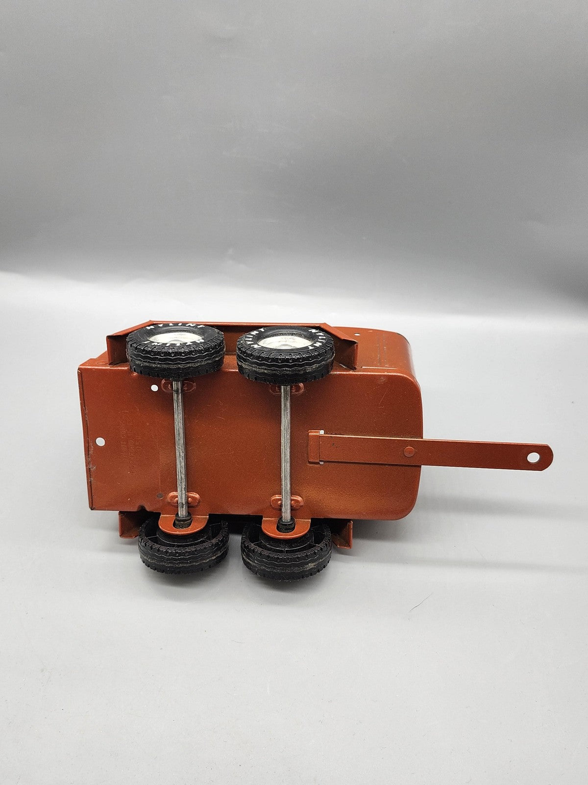 Vintage Nylint Horse Ranch Trailer Pressed Steel Toy Small Orange Vehicle