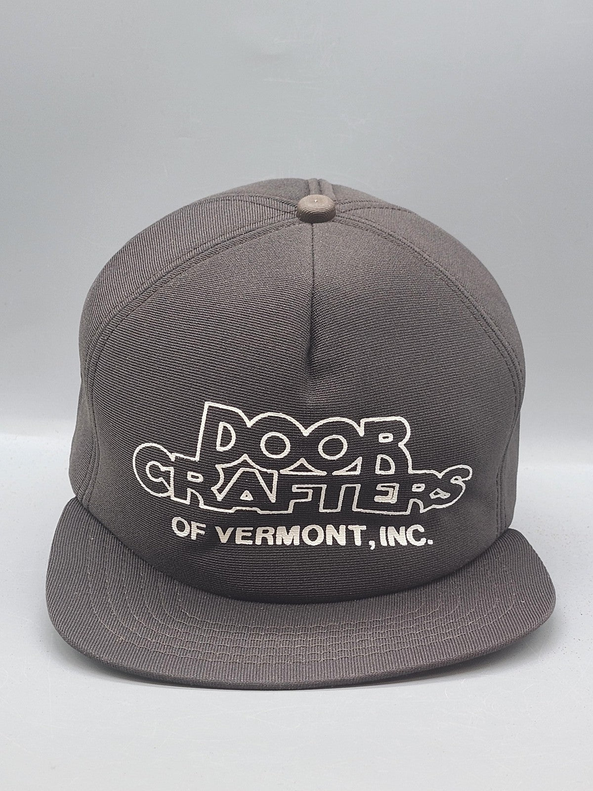 Vintage Door Crafters Vermont Hat Cap Snap Back Mens One Size Brown New Era 80s