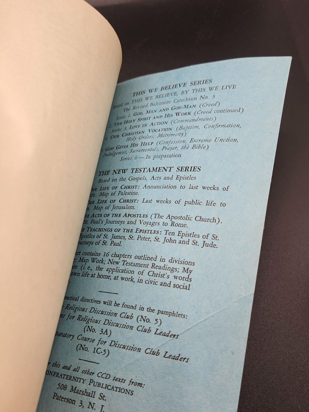 Vintage 1957 “Love In Action” Catholic Discussion Club Booklet by Rev. Leo J....