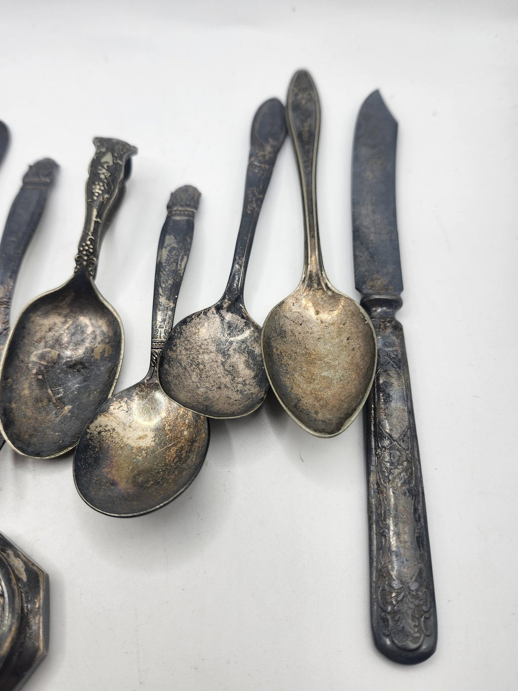 Vintage Holmes & Edwards Silverplate Flatware Set Engraved Mixed Silver Lot
