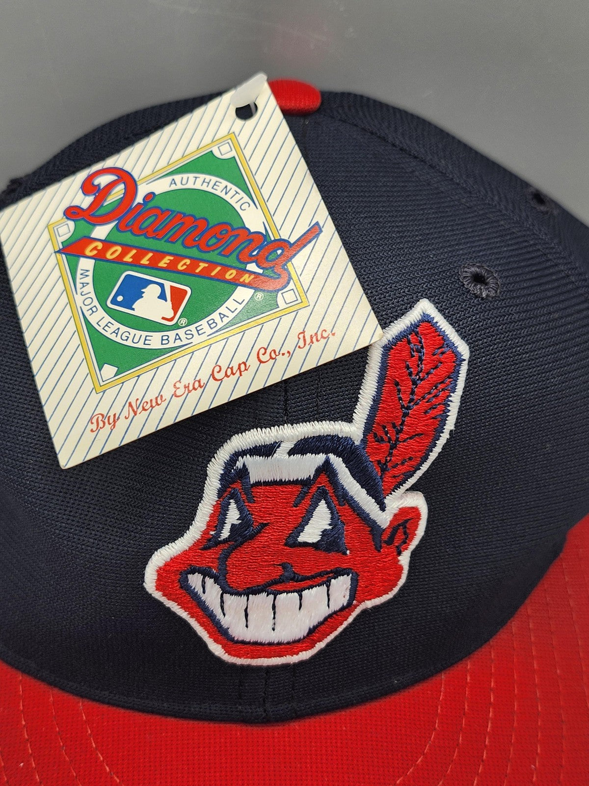 Vintage Cleveland Giants Hat Cap Fitted Mens 6 7/8 MLB Baseball New Era Blue Red
