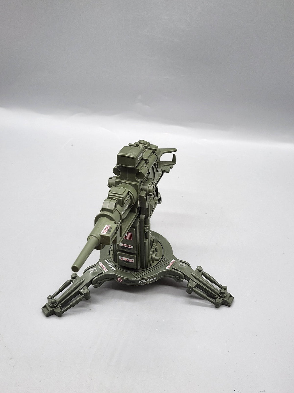 Vintage 1982 G.I. Joe Gun Turret Cannon Playset Hasbro Green Plastic Toy Loose