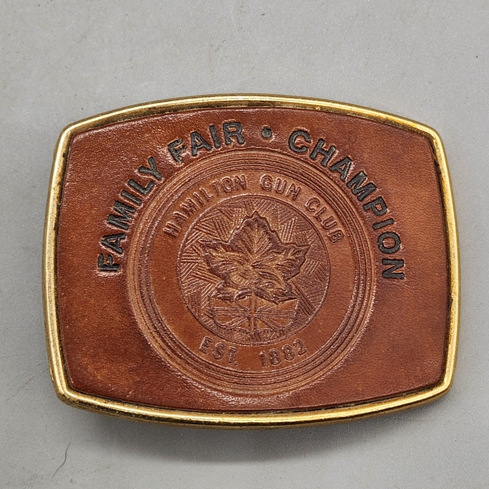 Vintage Belt Buckle – Hamilton Gun Club (Family Fair Champion)