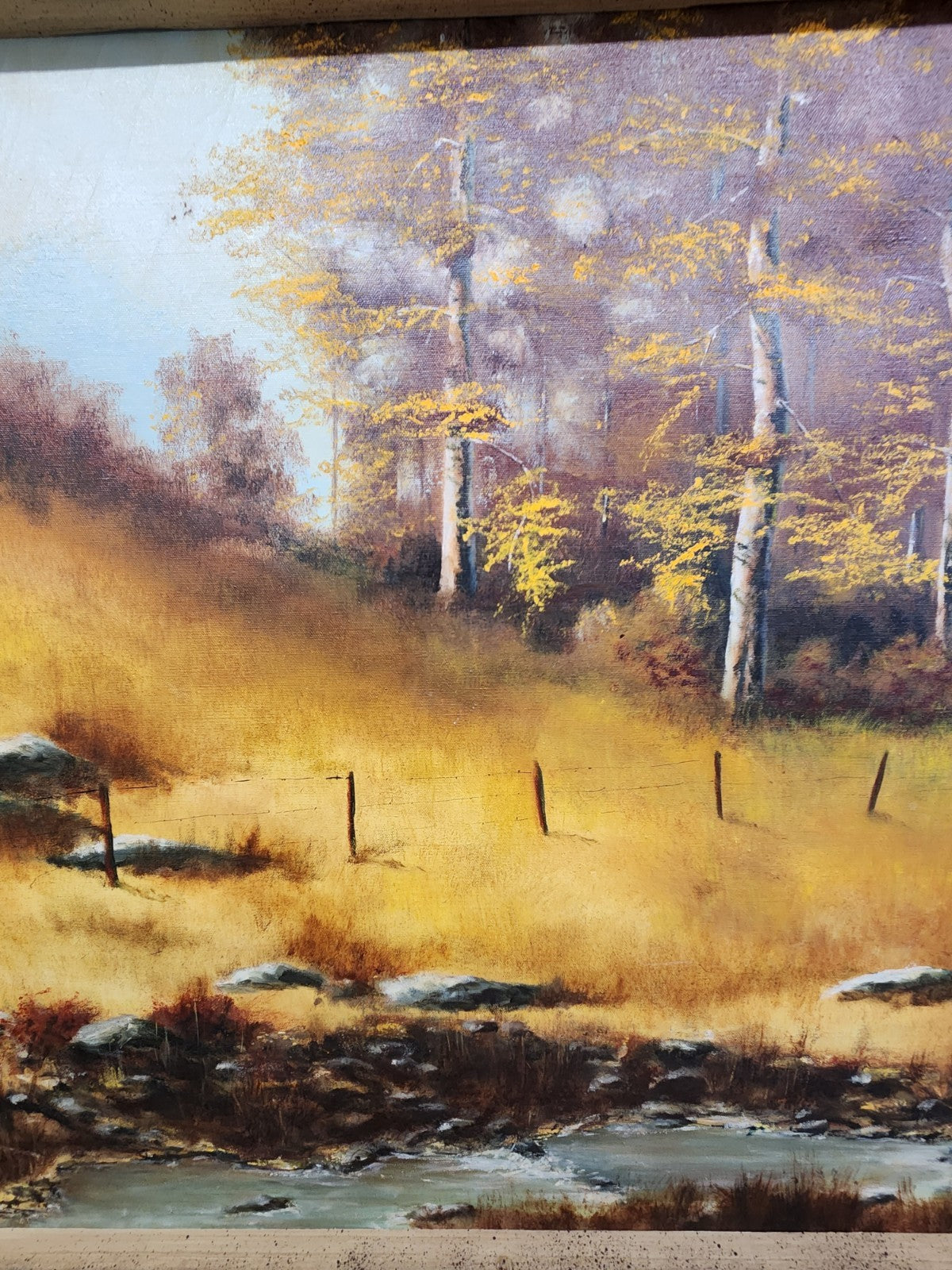 Vintage Richard Duncan Landscape Oil Painting Framed Signed 1971 37” x 27