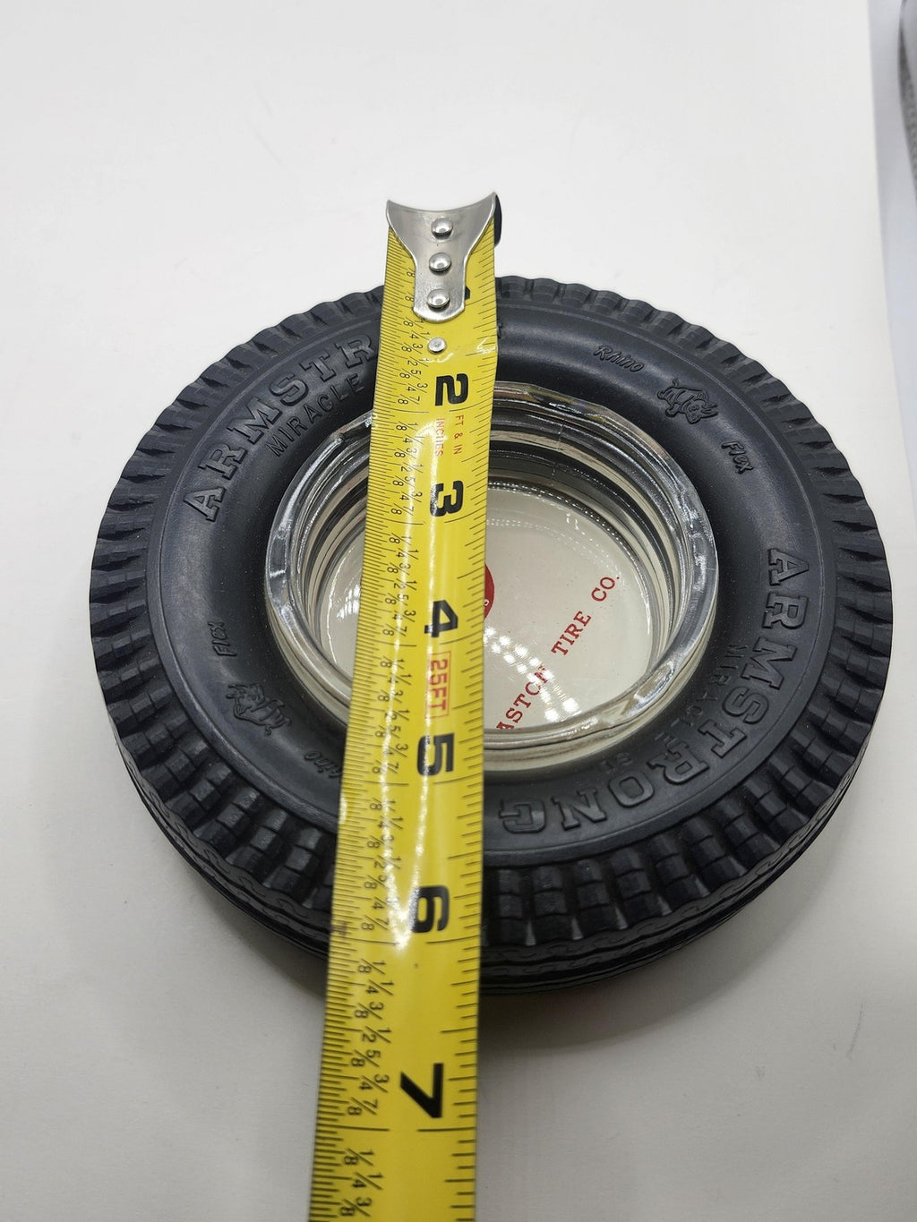Vintage Armstrong Tires Rhino-Flex Tire Ashtray Black Rubber Advertising