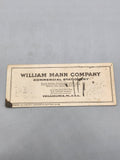 Vintage William Mann Company Commercial Stationery Philadelphia PA...