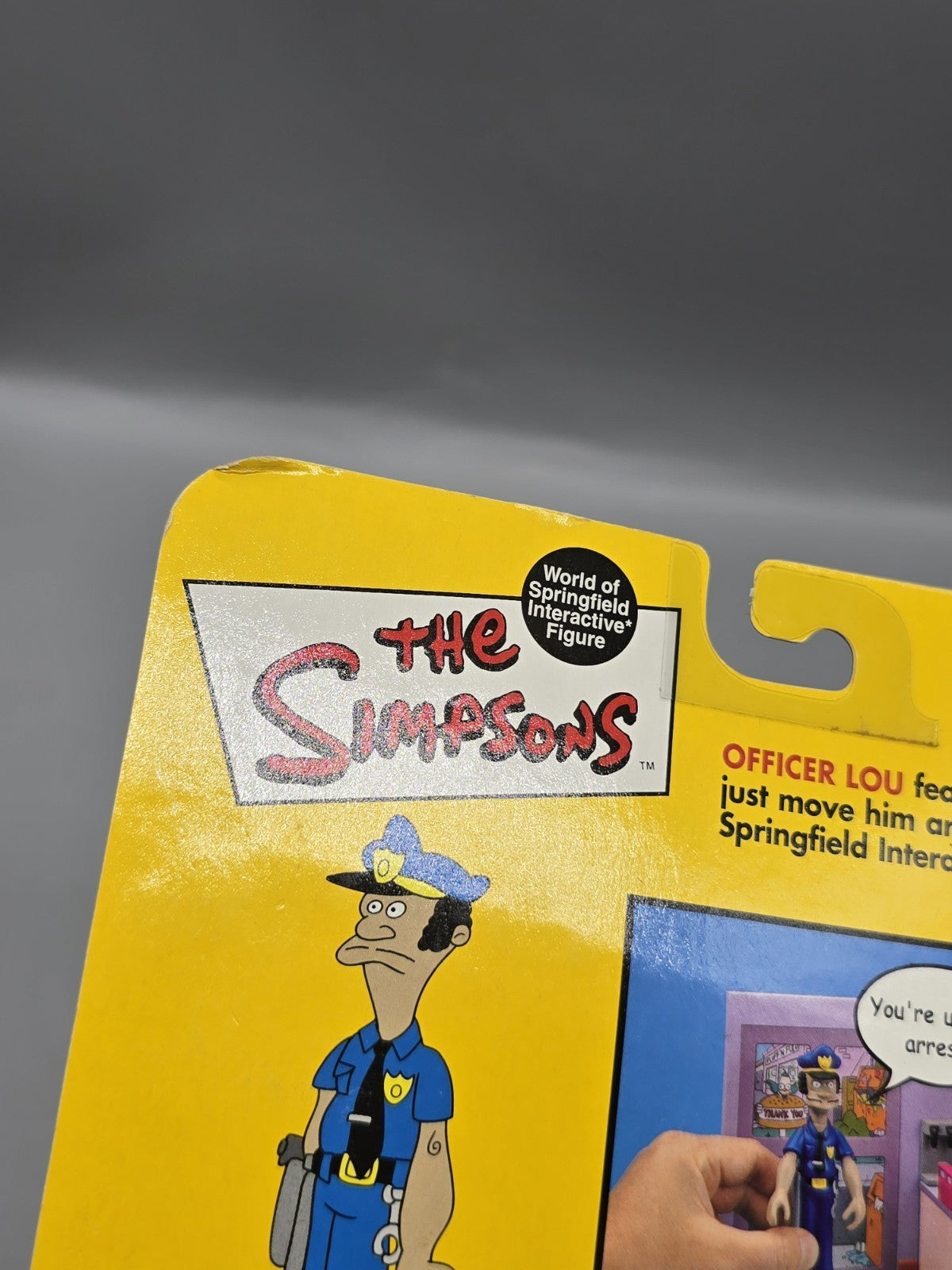 The Simpsons Officer Lou Interactive Figure Playmates 2001 Sealed WOS