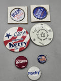 Vintage Political Campaign Pinback Buttons Lot 8 Bush Quayle Kerry McGovern USA