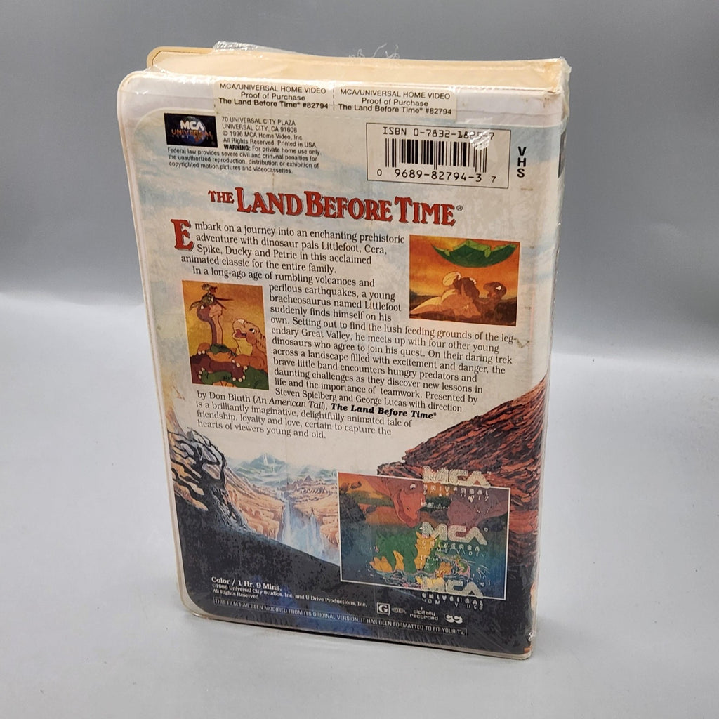 Vintage The Land Before Time VHS Tape 1988 MCA Universal Kids Movie NTSC USA