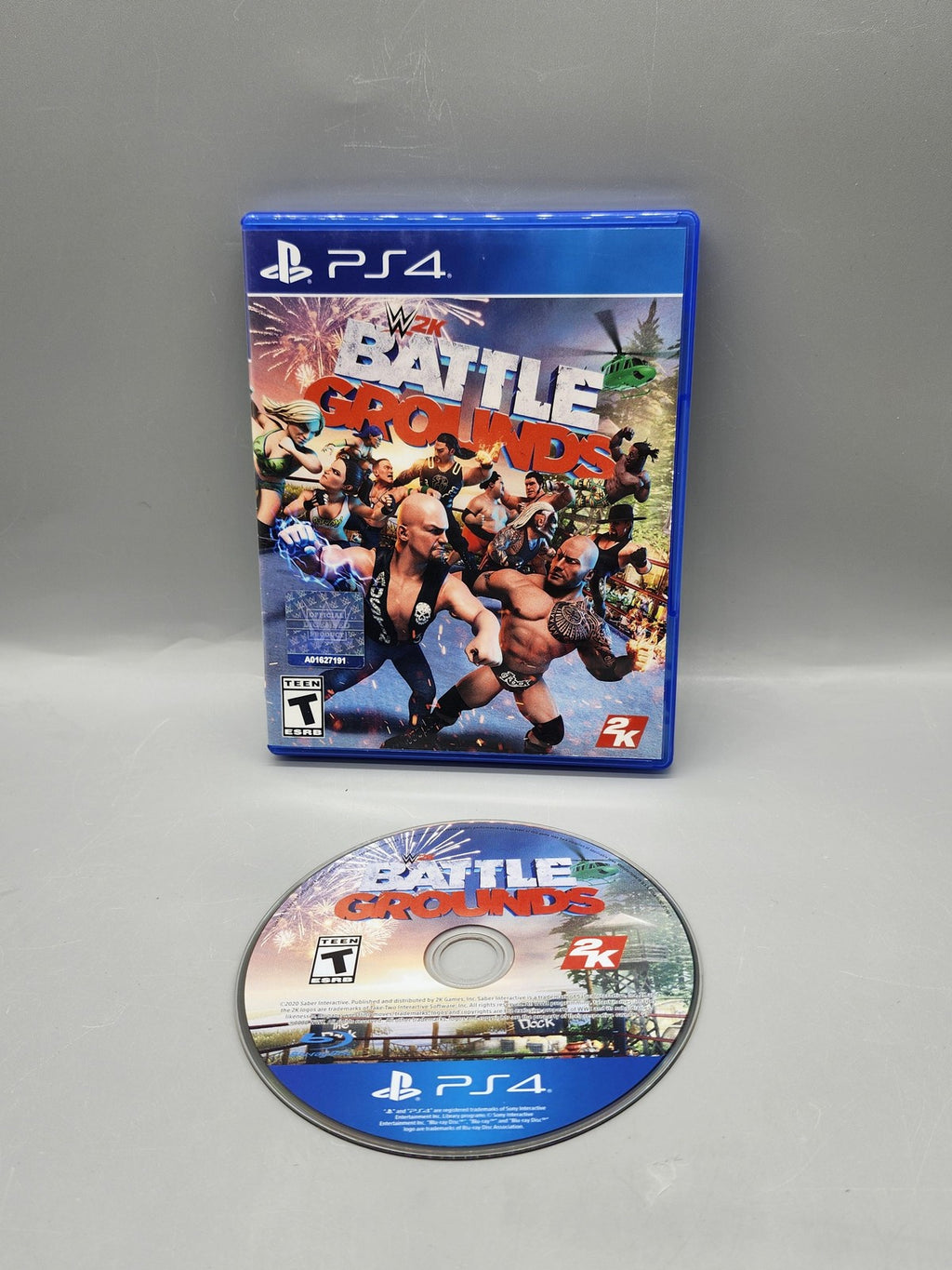 WWE 2K Battlegrounds PlayStation 4 PS4 Game T 2K NTSC-U/C 2020 Disc Blue Case