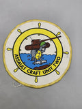 US Navy Assault Craft Unit Two Patch Round White Yellow Ship Wheel Embroidered