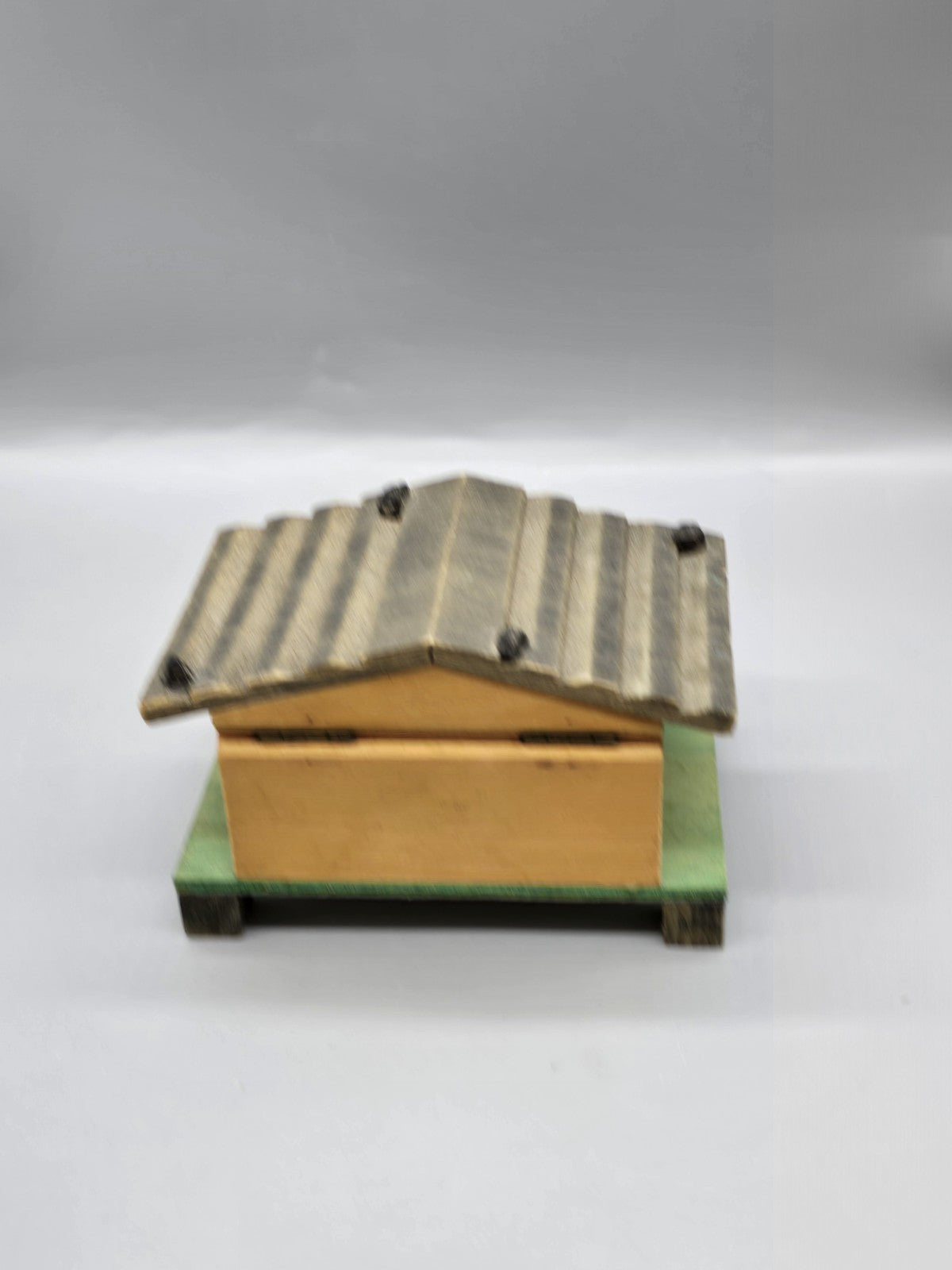 Vintage Reuge Swiss Chalet Music Box Jewelry Box The Entertainer Switzerland