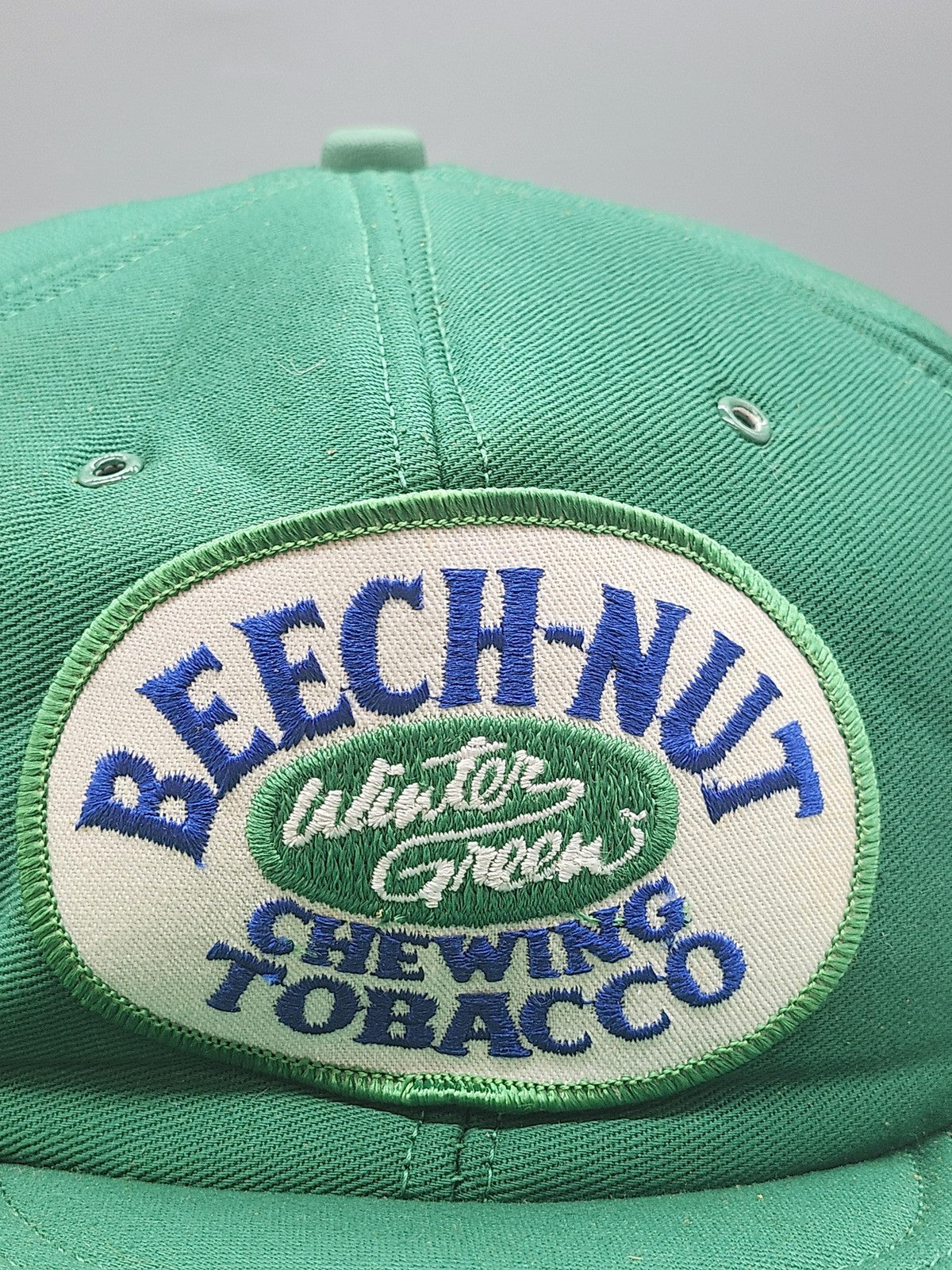 Vintage Adver-Togs Beech-Nut Hat Cap Snap Back Mens One Size Green Foam 80s
