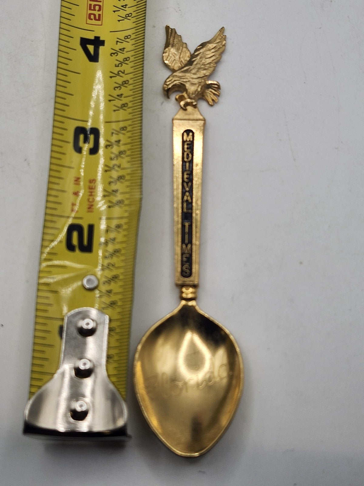 Medieval Times Florida Souvenir Spoon Gold Tone Eagle Handle Decor Collectible
