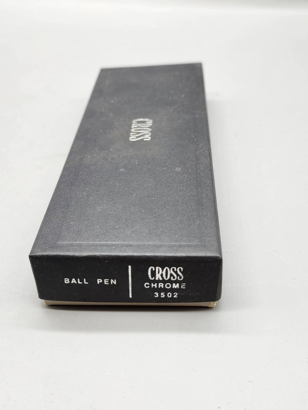 Vintage Cross Chrome Metal Ball Pen 3502 Blue Ink Box Case Instructions