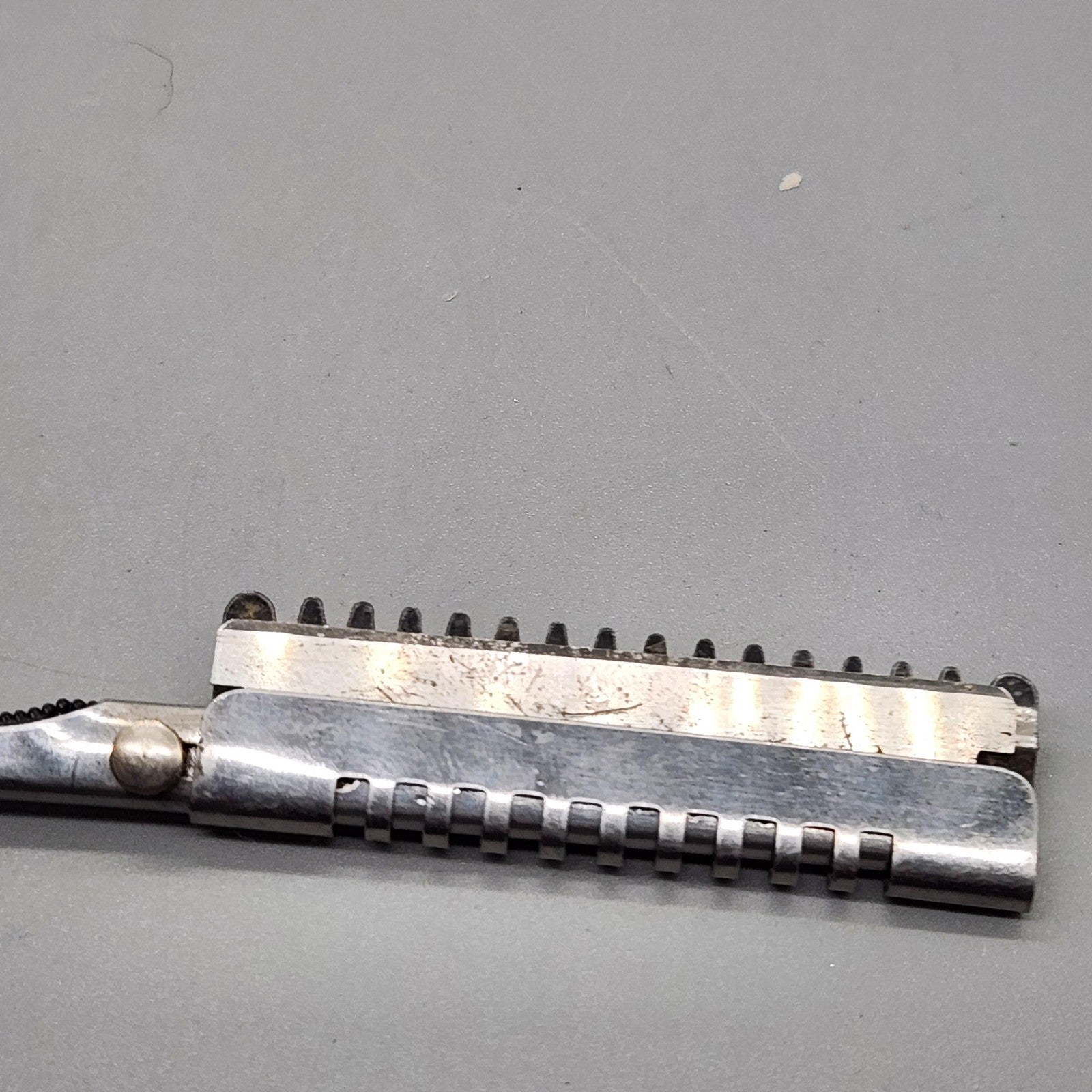 Vintage WECK Japan Silver Hair Shaper Razor Comb Barber Salon Hair Tool