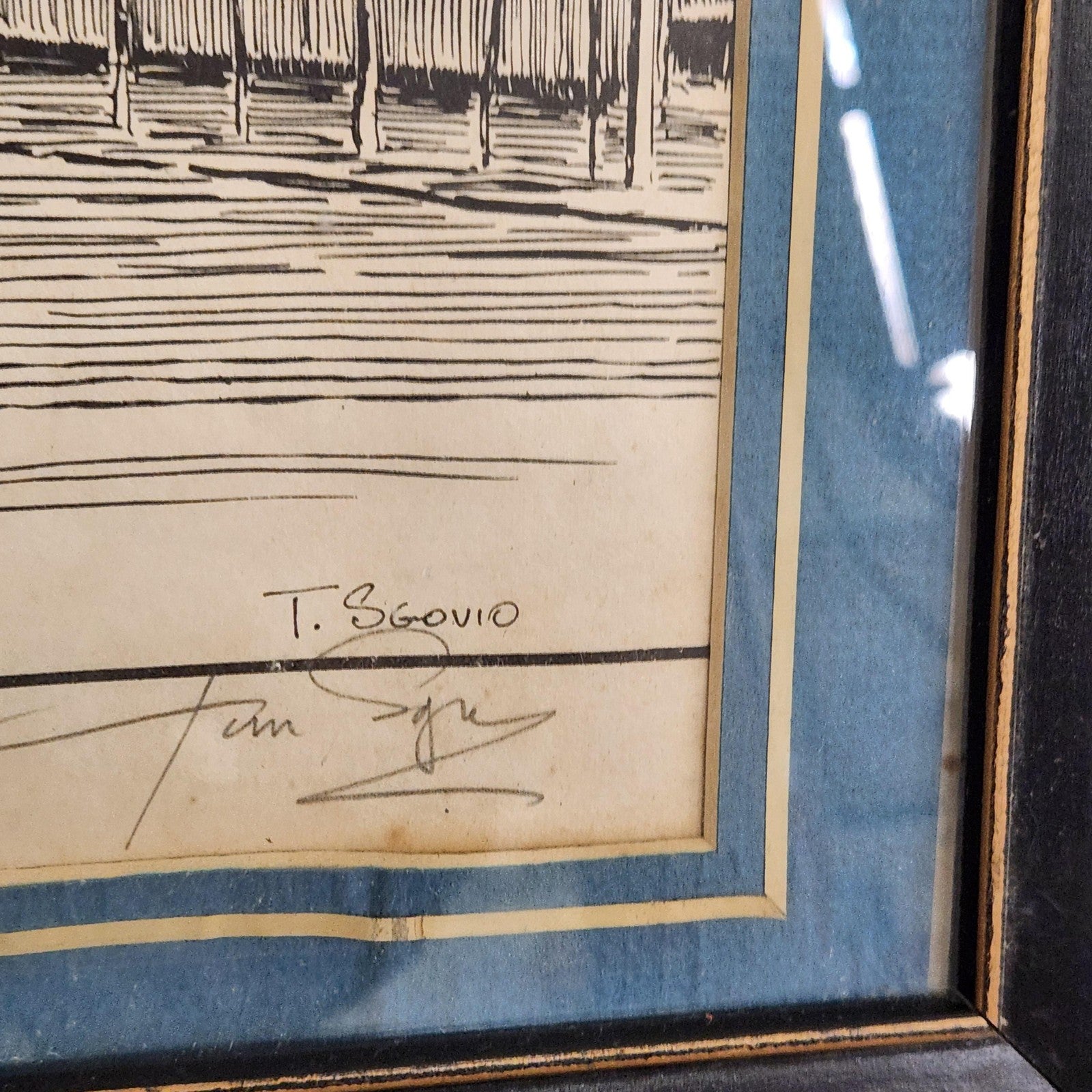 Vintage Tom Sgovio Old Buffalo Post Office Limited Edition Framed Print Wall Art