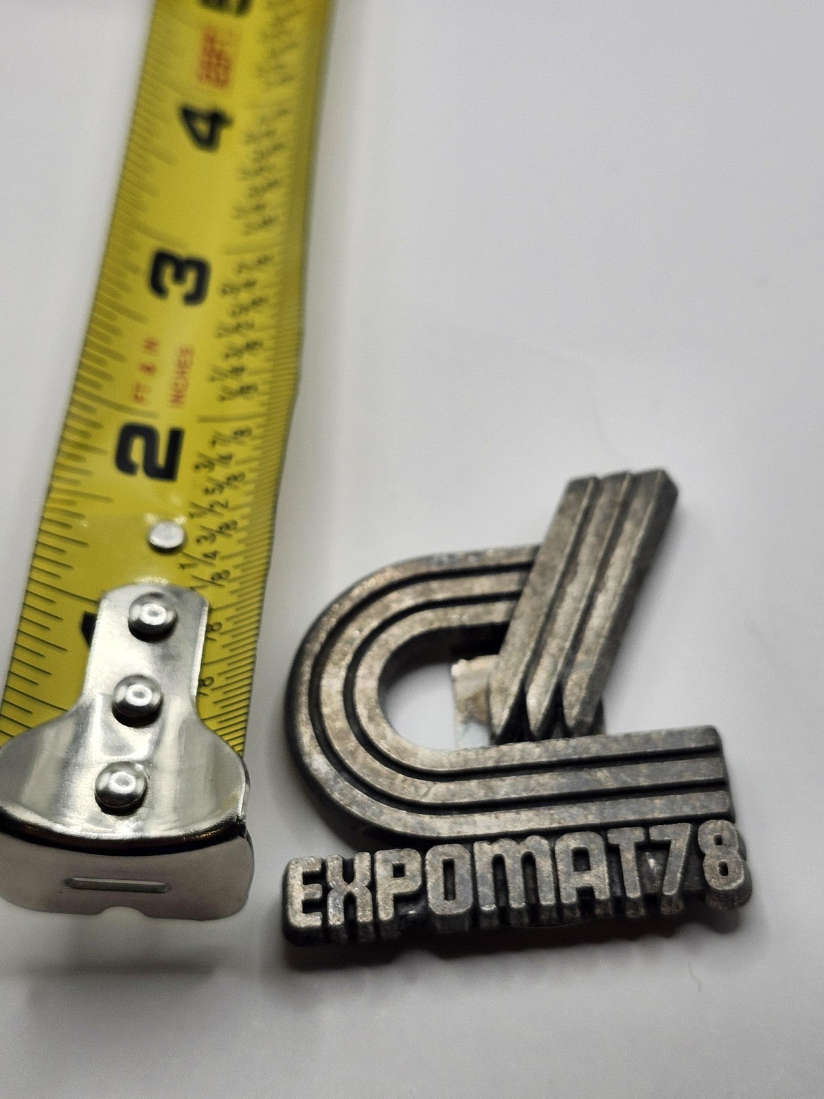 Vintage Expomat 78 Guerault Paris Money Clip Silver Tone France Logo Advertising