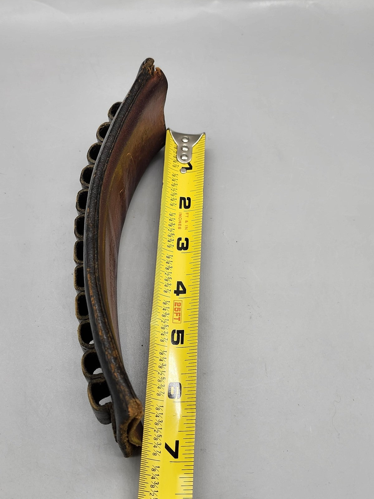 Vintage Hunter Black Leather 12 Round Belt Slide Rifle Ammo Holder Hunting