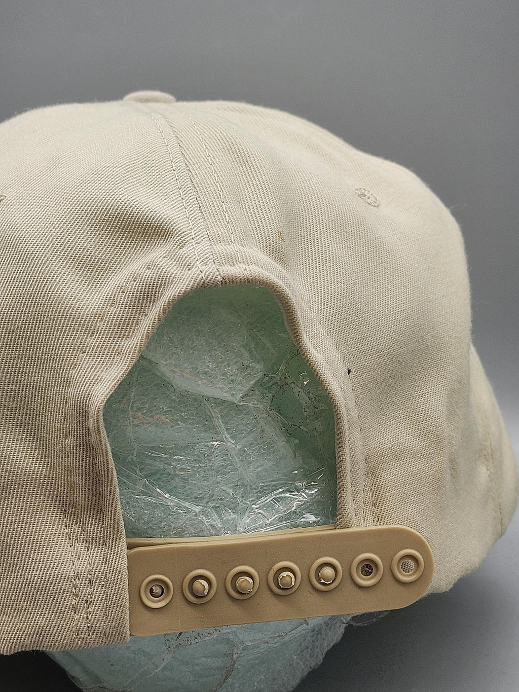 Vintage New Era Bears Paw Hat Cap Snap Back Mens Large Beige Rope Logo 80s