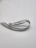 Vintage Sarah Coventry Brooch Silver Tone Abstract Swirl Pin Jewelry 3 Inch