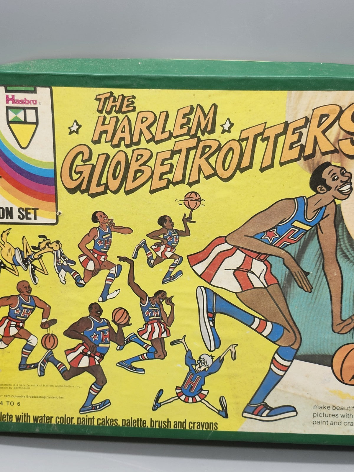 Vintage Hasbro Harlem Globetrotters Paint & Crayon Set Empty Box Only