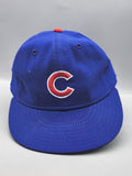 Vintage Chicago Cubs Hat Cap Fitted Mens 7 5/8 Blue MLB Baseball New Era 90s