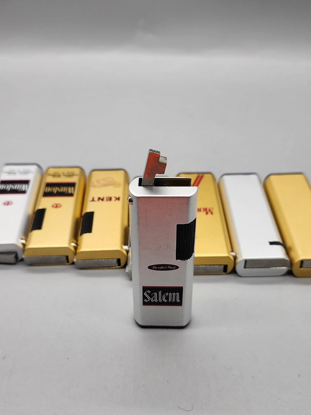 Vintage Cigarette Advertising Lighters Lot 8 Salem Viceroy More Kent Winston