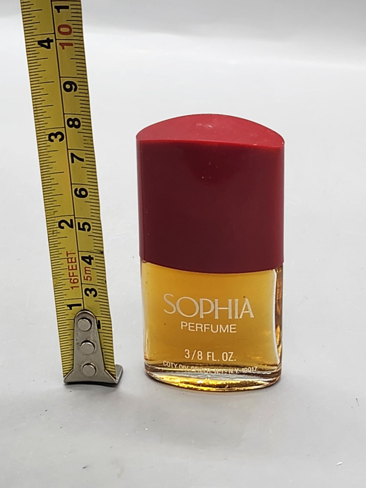 Vintage Sophia Perfume 3/8 oz by Coty Partial Splash Bottle w/ Red Cap