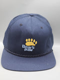 Vintage New Era Bears Paw Hat Cap Snap Back Mens Medium Blue Rope USA 80s